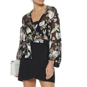 NWT Alice + Olivia Suede Lennon Skirt